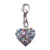 Colorful Rhinestone Heart-Shaped Charm