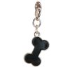 Black Bone Metal Charm