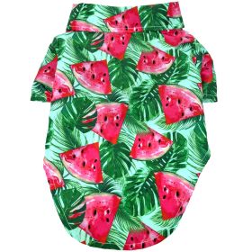 aHawaiian Camp Shirt (Color: Juicy Watermelon, size: small)