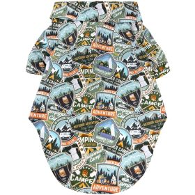 aHawaiian Camp Shirt (Color: Camping Adventure, size: X-Small)