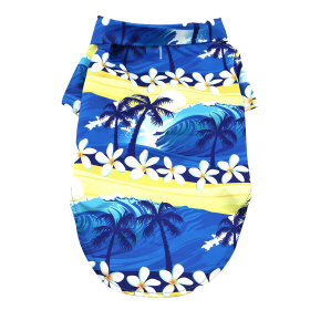 aHawaiian Camp Shirt (Color: Catching Waves, size: small)